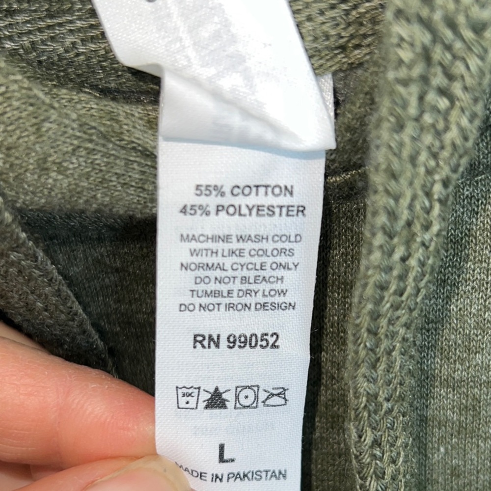 Men's Olive Hoodie - Picture 6 of 6